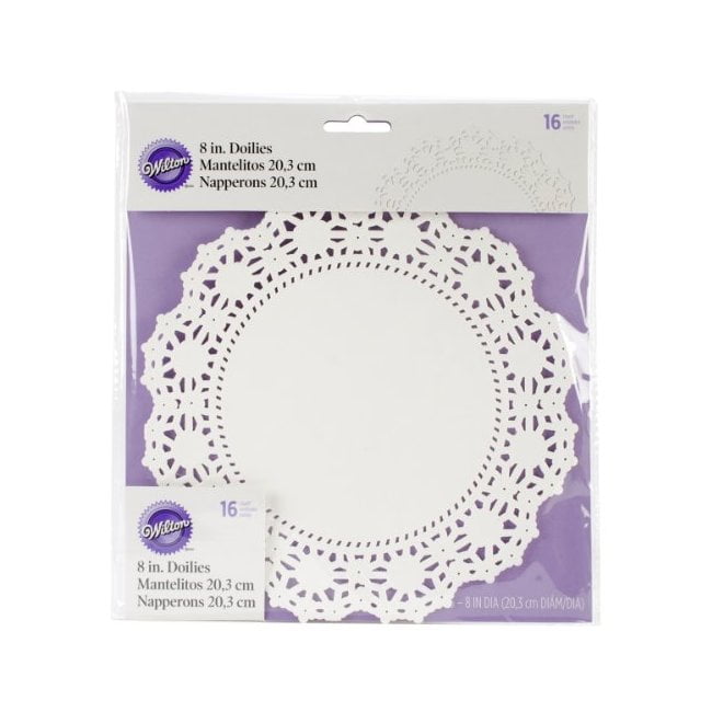 100-8" Off White ROSE FLORAL Lace Paper DoiliesWhite Paper Lace Doily 