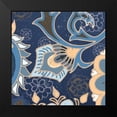 thumbnail image 2 of Mark, Leslie 15x15 Black Modern Framed Museum Art Print Titled - Paisley Blossom Blue III, 2 of 5