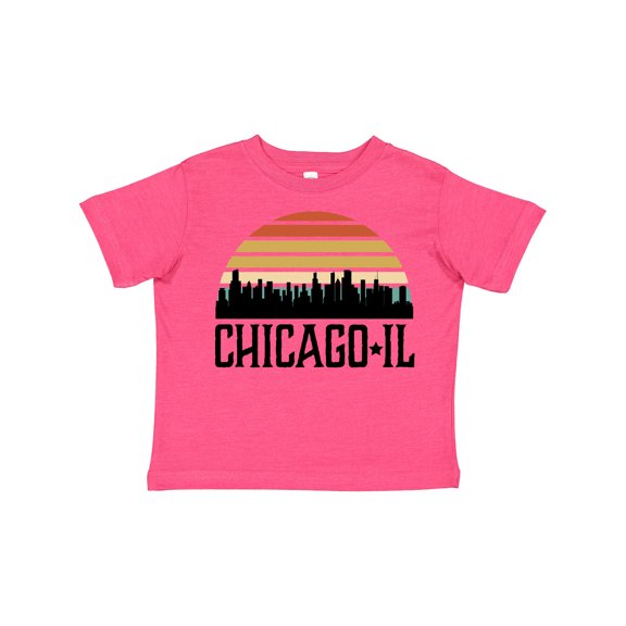 Inktastic Chicago Illinois Skyline Vintage Boys or Girls Toddler T-Shirt