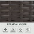 thumbnail image 4 of Outsunny Ensemble de Mobilier de Patio en Osier 7 Pcs avec Coussins, Café Foncé, 4 of 10