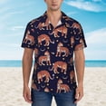 thumbnail image 4 of Daiia Leopard Print Hawaiian Shirt for Men Gentle Cotton Regular Short Sleeve Casual-XX-Large, 4 of 9