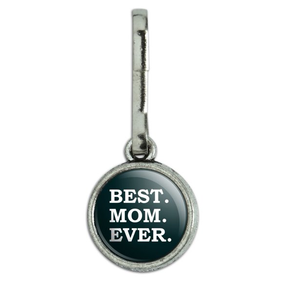 Best Mom Ever Antiqued Charm Clothes Purse Suitcase Backpack Zipper Pull Aid