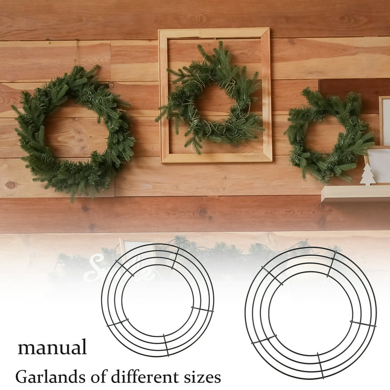 6 Pcs Wreath Frames Wreaths Crafts Flower Boards Wire Rings Base Christmas