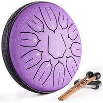 Steel Tongue Drum 6 Inch 11 Notes Hand Drums with Bag Sticks Music Book, Sound Healing Instruments for Musical Education Entertainment Meditation Yoga Chakra (Lavender)