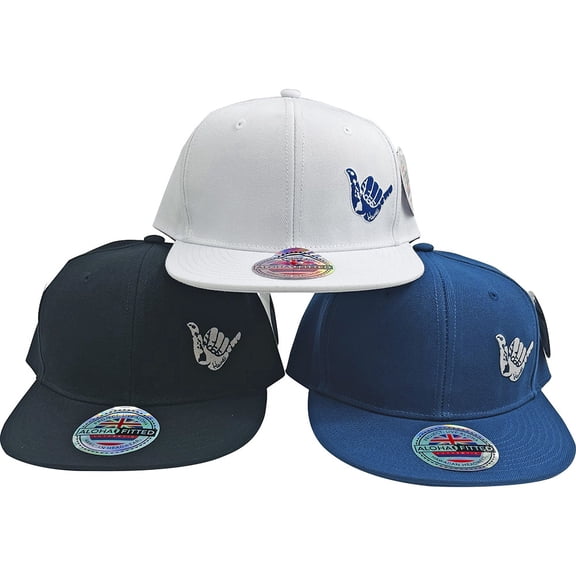 The Islander Group Aloha Fitted Snapback Hat Mini Shaka Hawaiian Island Chain, Assorted Colors, 1 Each