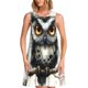 thumbnail image 1 of Easygdp Whimsical Owl On Branch para Vestido Transpirable de Mujer, Vestido Suelto de Manga Corta con Pliegues y Bolsillos para el Verano, 1 of 7