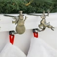 thumbnail image 2 of Haute Decor MantleClip Stocking Holder with Holiday Icons, Brass (4 Pack), 2 of 6