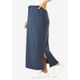 thumbnail image 3 of Woman Within Plus Size Petite Sport Knit Side-Slit Skirt, 3 of 6