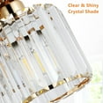 thumbnail image 5 of Lighting Fixtures Modern Semi Flush Mount Ceiling Light,3-Light Crystal Close to Ceiling Light Fixtures,Golden Kitchen Light Fixtures with Clear Crystal Shade,Hallway Light Fixtures for Hallway Bedro, 5 of 8