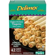Angle View: Delimex Chicken & Cheese Large Flour Taquitos Frozen Snacks, 42 ct Box