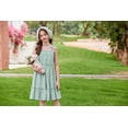 thumbnail image 5 of Arshiner Girls Summer Dress Bow-Tie Straps Sleeveless Flowy Ruffle Trim Boho Beach Casual Sundress, 5 of 6