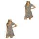 thumbnail image 1 of Qarigey Vestidos de una línea de dama Estampado de flores rotas Tallas múltiples Mujeres sexy Cintura delgada Vestido con estampado Type1 NO1, 1 of 6