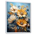 thumbnail image 2 of Designart "Sky-Blue Sunflower Fields III" Sunflowers Floater Framed Wall Art Living Room, 2 of 5