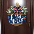 thumbnail image 6 of JHGoosa Independence Day Front Door Wooden Door Hangers Decorative Home Decor Front Door Hangers(Clearance), 6 of 6