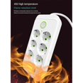 thumbnail image 2 of Multi Tap Socket 6AC AC100-250V Outlets Extension Cable 2500W Power Outlet Electrical Receptacle with EU Plug for Home, 2 of 5