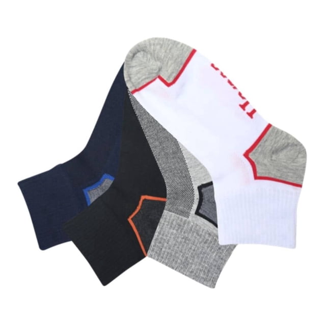 Calceta Hanes para Hombre, Tipo Quarter Diseño Liso Multicolor 4 Pares Unitalla