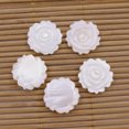 thumbnail image 3 of EOEMY 5 Pcs 17mm Natural White Mother Of Pearl Shell Diy Rose Flower No Hole, 3 of 3