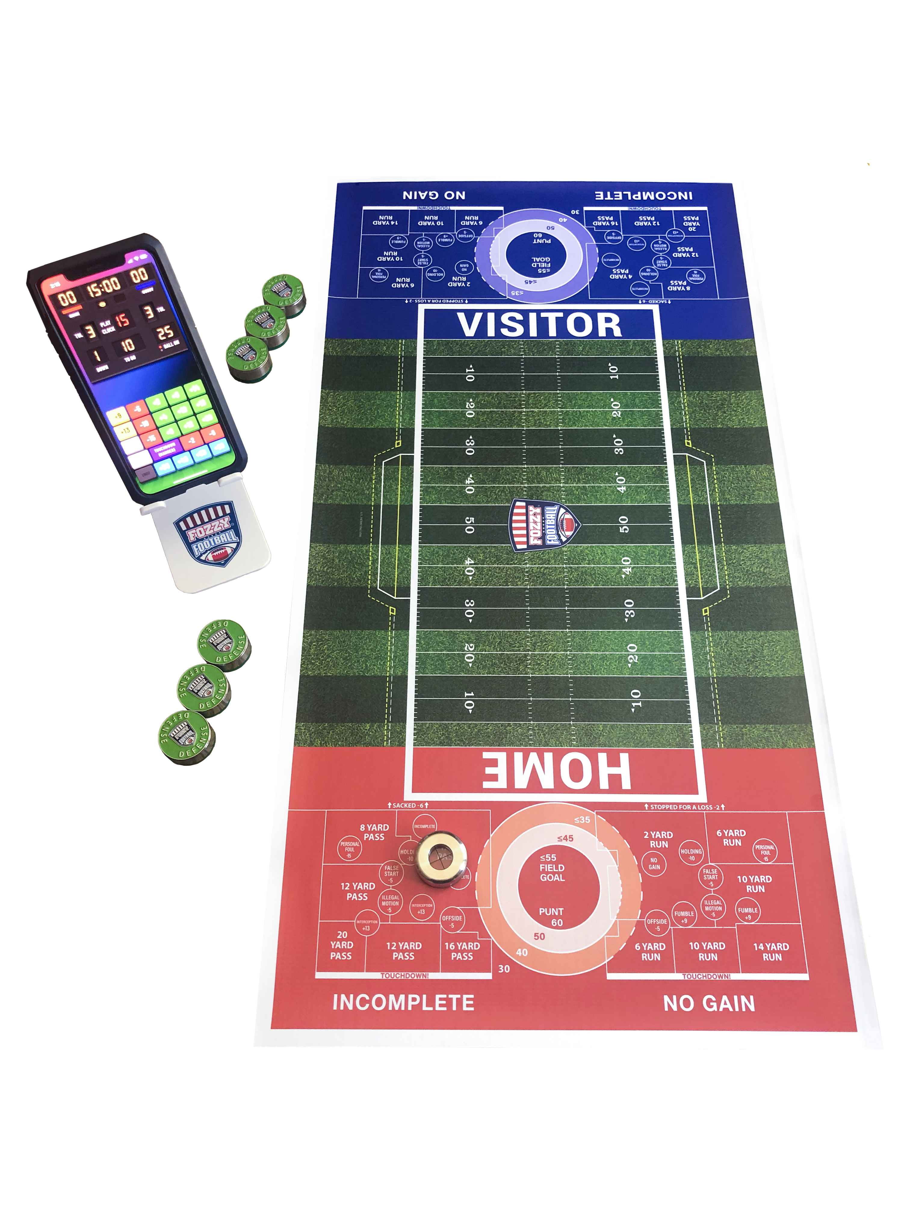 Fozzy Football Game Board 19" x 36.5" Deluxe Set
