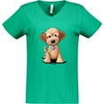 thumbnail image 3 of Inktastic KiniArt Mini Goldendoodle Women's V-Neck T-Shirt, 3 of 5
