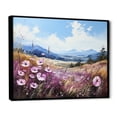 thumbnail image 2 of Designart "Mountain'S Violet Floral Tranquility II" Violets Floater Framed Wall Art Living Room, 2 of 5