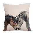 thumbnail image 2 of Throw Pillow Covers, Cottons Linen Cushion Cover Sofa Pillow For Living Room Office Or Model Unit Lumbar Support Cushion Horse-Print Pillowcase, 2 of 6