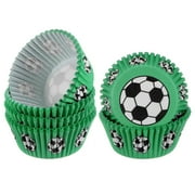 Uxcell 100-Pack Standard Cupcake Liners for Baking, Greaseproof Cupcake Wrappers for Wedding/Birthday/Party/Christmas[Cartoon Football]