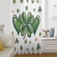 thumbnail image 5 of St Patrick's Day Sheer Curtains 63 Inches Long, Spring Shamrock Leaf Love Vintage Green Light Filering Curtains, Breathable Simi Curtain Privacy Drapes for Living Room Bedroom Window Treatment, 5 of 9