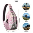 thumbnail image 5 of Crossbody Sling Bag Paris Hiking Daypack Crossbody Shoulder Backpack Travel Chest Pack for Men Women, 5 of 6