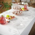 thumbnail image 6 of Exquisite Clear 10" Heavy Duty 350 GSM Disposable Plastic Party Plates - 50 Count, 6 of 10