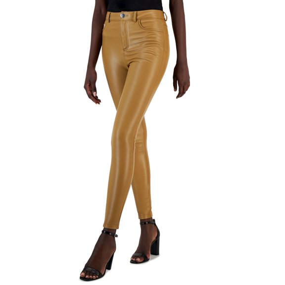 International Concepts Womens Faux Leather Skinny Pants Salty Nut 8