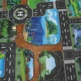 thumbnail image 4 of Dinosaur Road Alfombra Alfombra de Alfombra para coches y trenes de juguetes Bebé Alfombra de educativo para Hugo Road Traffic Play Mat Toy, 4 of 10