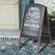 thumbnail image 1 of Costway Pizarra de madera plegable al aire libre negro Pizarra desde el suelo 2 lados 80x45cm, 1 of 10