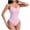 Pink, variant on felwors Women's One Piece Swimsuit - Scoop Neck, Slimming Fit with High Cut Cheeky Bottom(Khaki, XXXL)