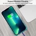 thumbnail image 5 of Compatible with iPhone 13 Pro Max 2022 6.7'' Cute Transparent Shockproof Phone Case, Cute Luxury Curly Wavy Border Soft for Girls Women Phone Case (Gradient Blue), 5 of 12