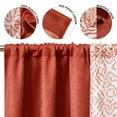 thumbnail image 4 of Mainstays Metallic Blackout Curtains and Sheers Set, 4 Panels, Red Canyon, 27.5" W x 84” L, 4 of 6