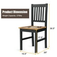 thumbnail image 4 of Giantex Set of 4 Dining Chair Set, Dining Room Side Chair w/Ergonomic Backrest & Large Seat, Multifunctional Wooden Armless Chair for Office Living Room Dining Room Kitchen, 4 of 8