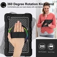 thumbnail image 4 of TECH CIRCLE Galaxy Tab A 8.4" Case SM-T307,  Sturdy Kickstand Rugged Case with Hand/Shoulder Strap, Black, 4 of 8