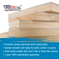 thumbnail image 3 of U.S. Art Supply 5" x 7" Birch Wood Paint Pouring Panel Boards, Studio 3/4" Deep Cradle (Pack of 5), 3 of 5