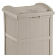 thumbnail image 4 of Suncast 30-33 Gallon Deck Patio Resin Garbage Trash Can Hideaway, Taupe (2 Pack), 4 of 6