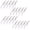 Silver M, variant on Pack of 20 Fishing Saltwater Bass Artificial Fishing Spoons - M