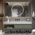 thumbnail image 1 of Bathroom Cabinet Smart Mirror Cabinet Slate Ceramic Integrated Washbasin Bathroom Vanity Cabinet with Sink Bathroom Furniture My Lux Decor Round, 1 of 13