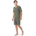 thumbnail image 4 of Set de pijama para hombre Fruit of the Loom de broadcloth verde talla XL, 4 of 5