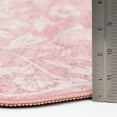 thumbnail image 4 of Mainstays Pink Feather Faux Fur Scalloped Indoor Area Rug, 7'x10', 4 of 8