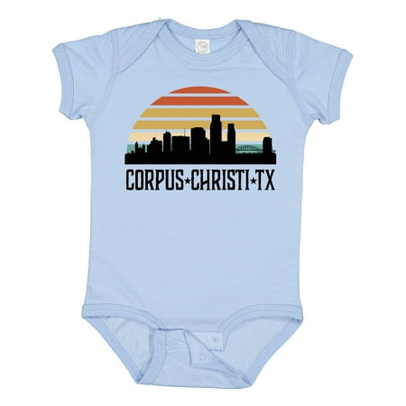 

Inktastic Corpus Christi Texas Skyline Retro Boys or Girls Baby Bodysuit
