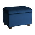 thumbnail image 1 of CorLiving Asha Small Velvet Tufted Upholstered Rectangular Indoor Ottoman with Storage, 1 of 9