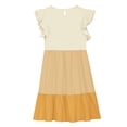 thumbnail image 5 of JUSLIO Dresses for Girls Color Block Dresses Cute Crew Neck Flutter Casual Dress Size 13 Y, 5 of 8