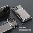 thumbnail image 2 of VRS Design Phone Case iPhone 13 Pro Max Case [Damda Glide Pro], Sturdy Semi Auto Card [4 Cards] Wallet Case (Metal Black), 2 of 8