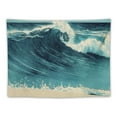 thumbnail image 5 of Fenyluxe  Ocean Tapestry Wall Hanging, Blue Japanese Sea Wave Surf Summer Season Beach Indian Wall Art Tapestries, The Great Wave Tapestry Decor for Bedroom Living Room Home Dorm  40x30inch, 5 of 6