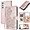 Rose Gold, variant on for Galaxy A15 5G Phone Case Wallet,A15 5G Flip Cases,Card Holder Cute Floral Leather Kickstand,Wrist Strap,,Shockproof Protective Cover for Samsung Galaxy A15 5G / 4G (Blue)