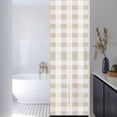 thumbnail image 3 of Beige Plaid Window Privacy Film, Spring Summer Farmhouse Buffalo Checkered Static Cling UV Sun Blocking Heat Control Window Tint Day and Night,Non-Adhesive One Way Windows Privacy Cover 17.7''x78.7'', 3 of 7